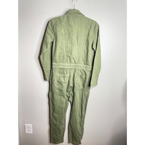Sandrine Rose x Free People Coveralls Denim Jumpsuit Army Green, Size XS, NWT - Picture 7 of 9